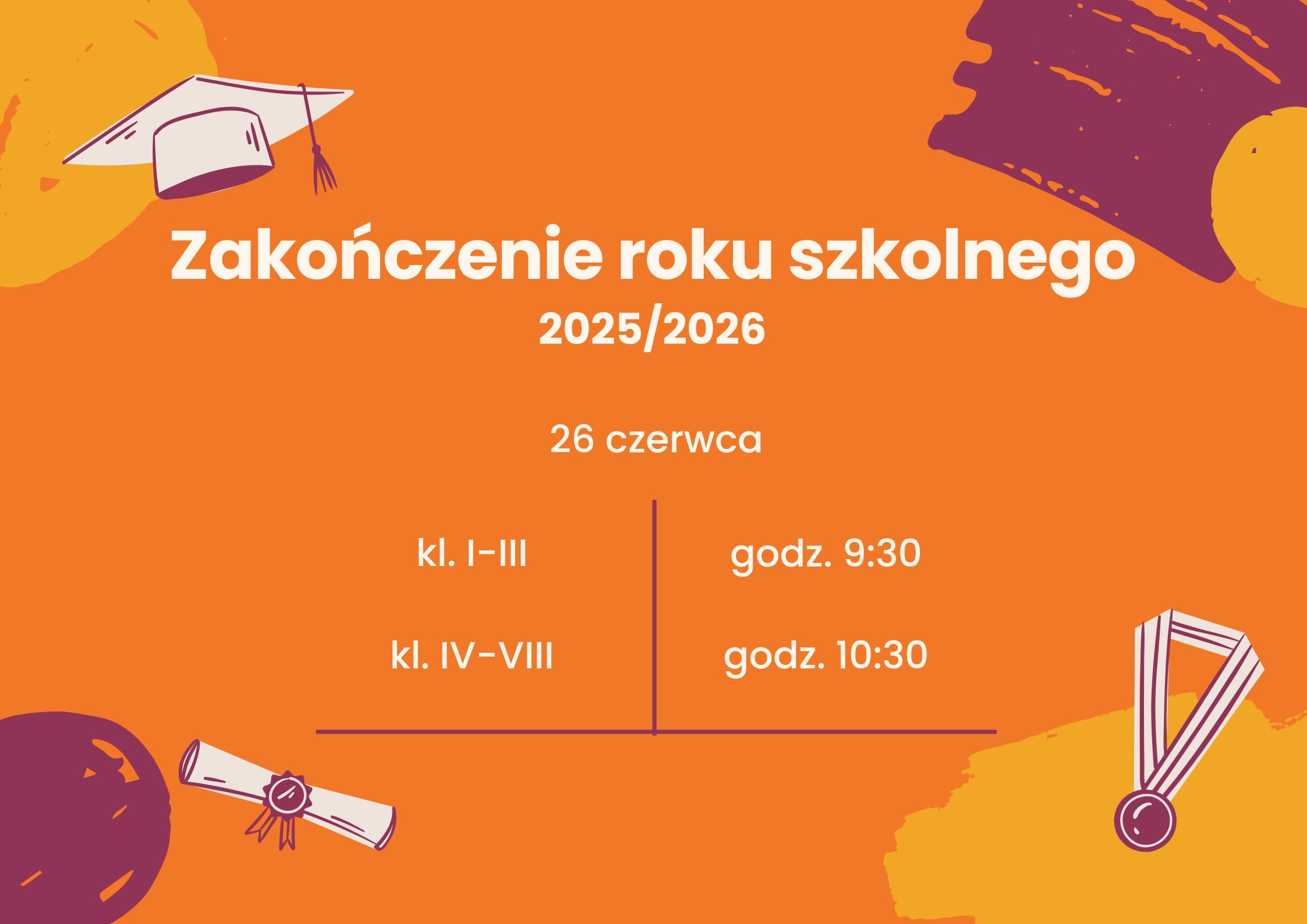 Plakat - zakończenie roku